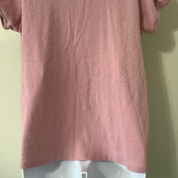 Announcements Coquette Cottagecore Feminine Pink Sequin Milkmaid Blouse Large - Picture 10 of 12